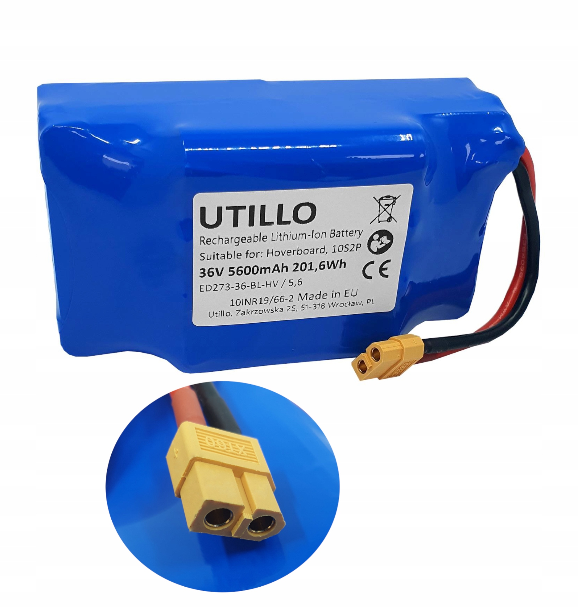 Baterie Akumulátor pro Hoverboard Skateboard Manta Samsung 10S2P 5,6Ah