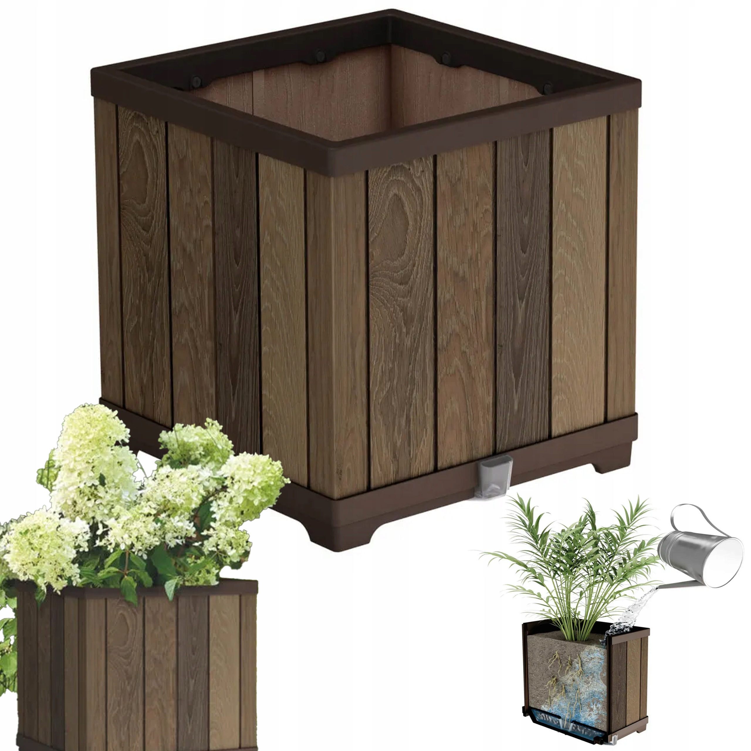 Kvetináč Záhradný na Kvety Rastliny Deco 45,5x45,5 cm na Terasa Keter