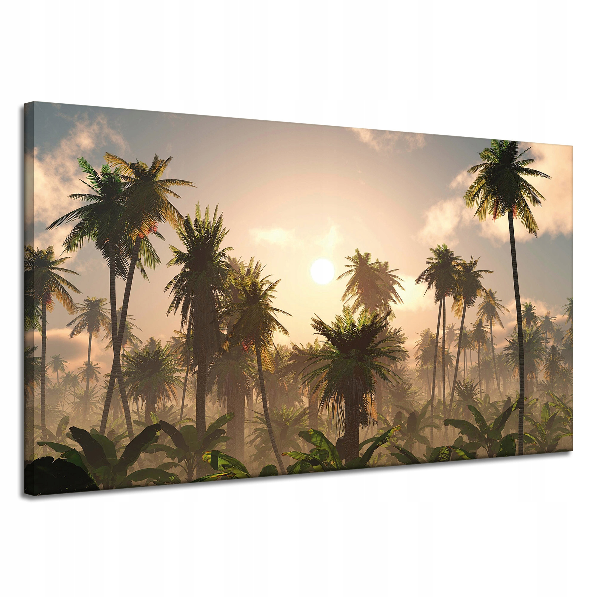 Obraz na plátně Západ slunce Palmy Příroda 120x70 cm Ideální jako dárek