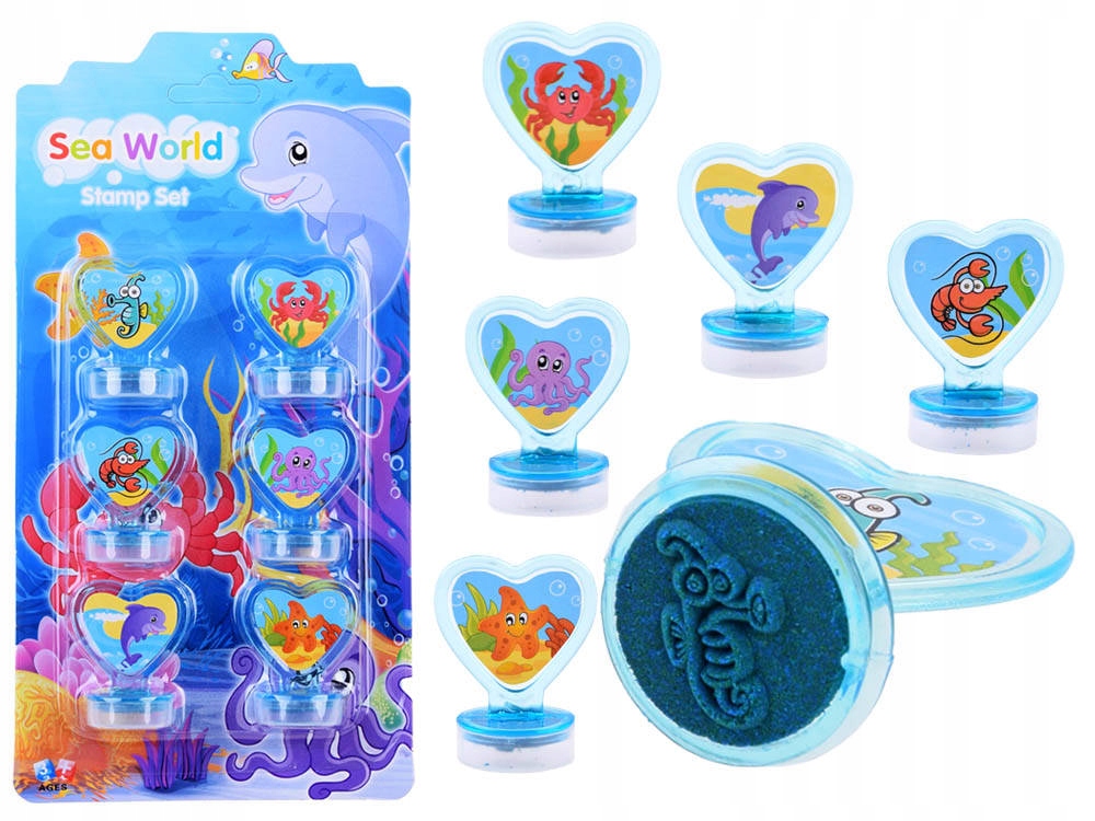Zestaw PIECZĄTKI DLA DZIECI STEMPELKI STEMPLE ZWIERZAKI MORSKIE ZA3979 Marka Jokomisiada