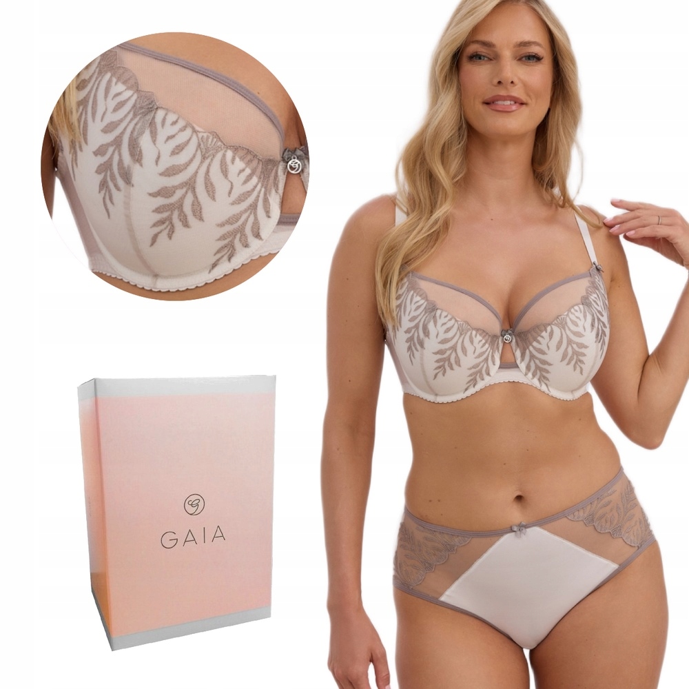 Podprsenka s krajkou Semi-Soft Judith 1356 polovyztužená ecru šedá 90F