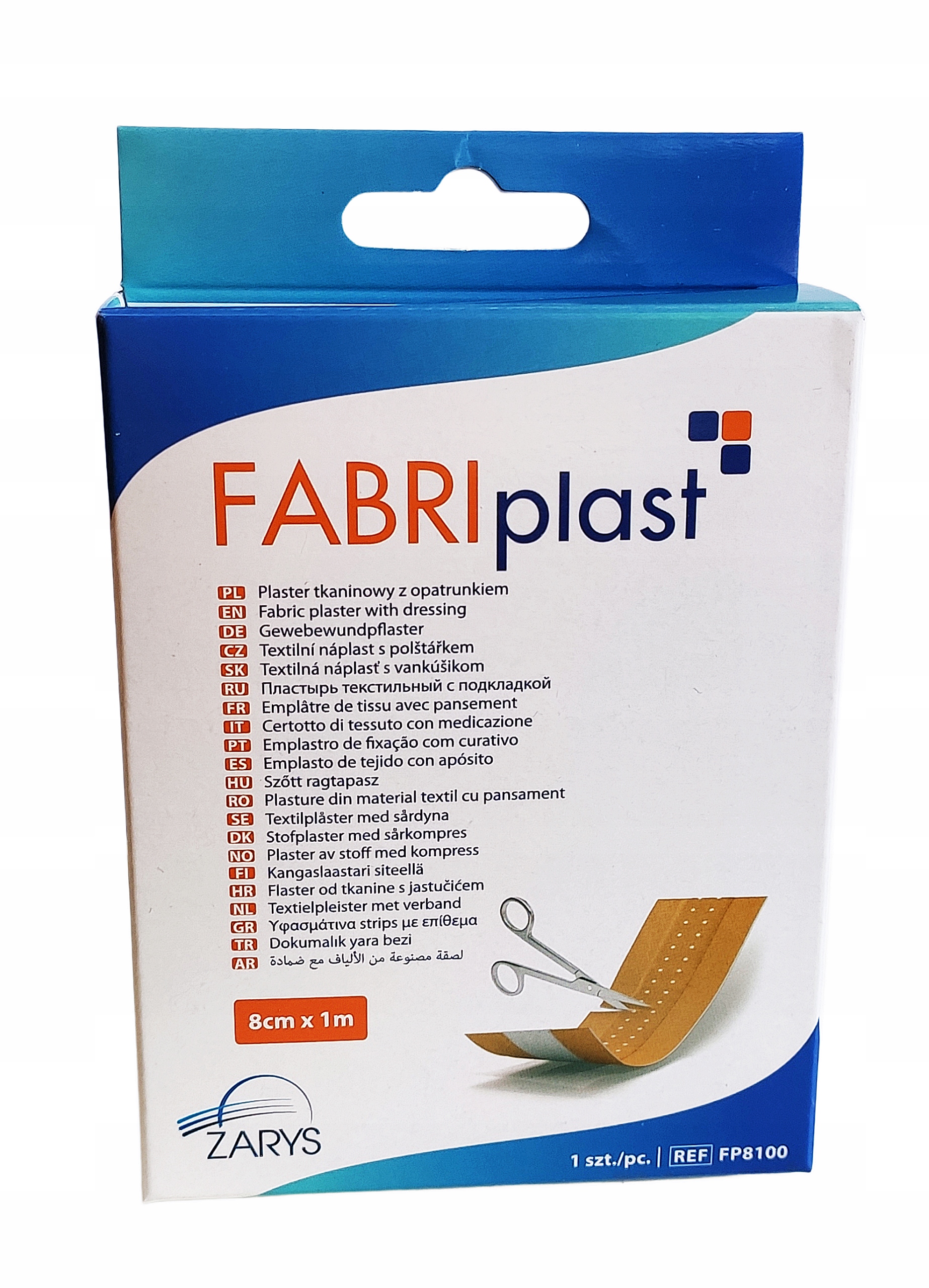 

Plaster przylepiec tkaninowy z opatrunkiem 8cm x1m