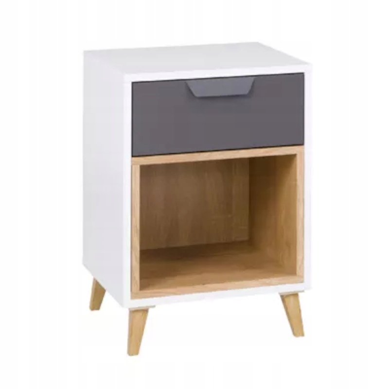 Szafka nocna, stolik Roger 11 młodzieżowa biała