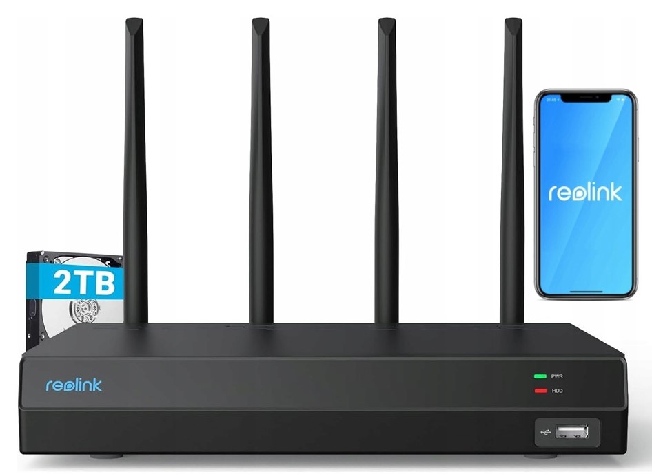 12kanálový rekordér Reolink NVS12W s 2TB WiFi diskem