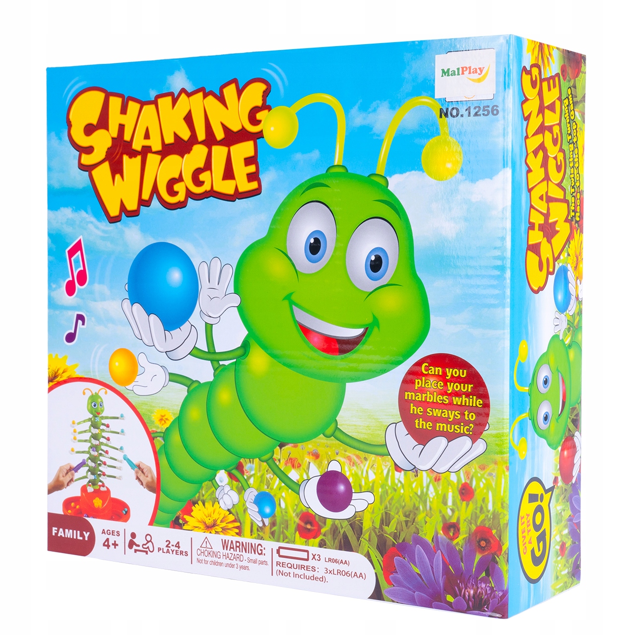 GRA ZRĘCZNOŚCIOWA TAŃCZĄCA STONOGA GĄSIENICA ROBACZEK SPADAJĄCE KULKI Szerokość produktu 27 cm