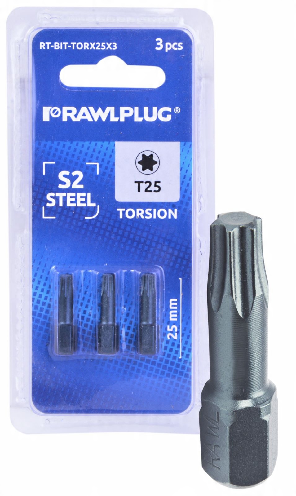 

Rawlplug Bit Bity Groty Torsion Torx T25 25MM 3SZT