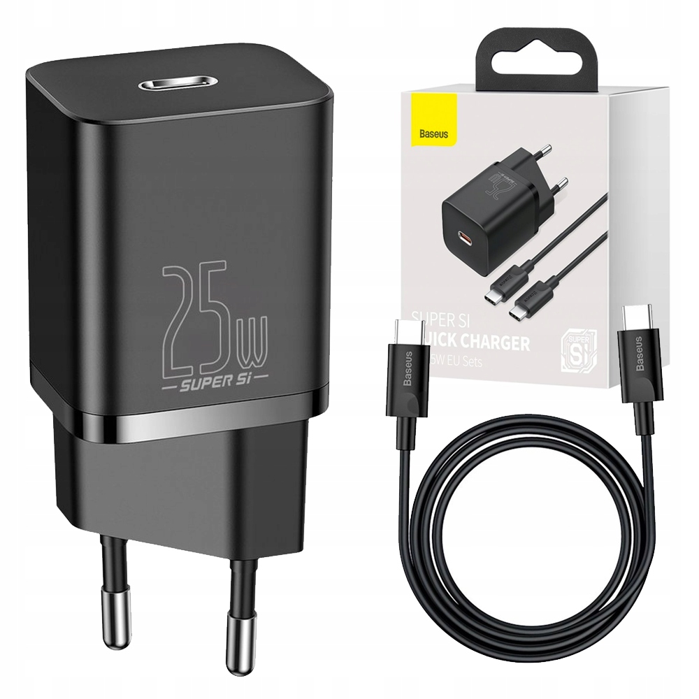 

Baseus Szybka Ładowarka Sieciowa Usb-c 25W +kabel