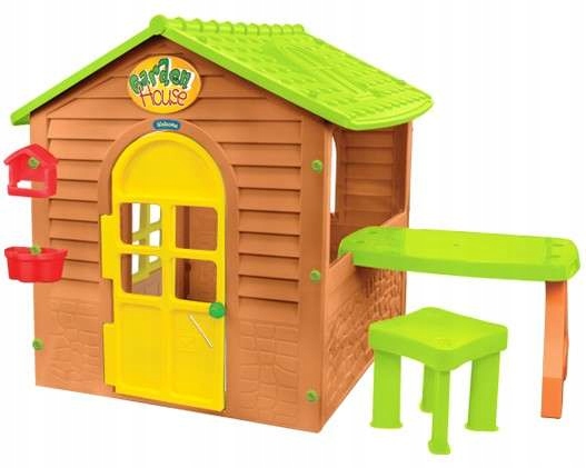 Domeček pro děti s bezpečnostním stolkem, barevný, 122 x 180 x 120,5 cm