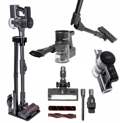 Vertikálny bezdrôtový vysávač Flex Led Akumulátor Ručný bezvreckový Mocný