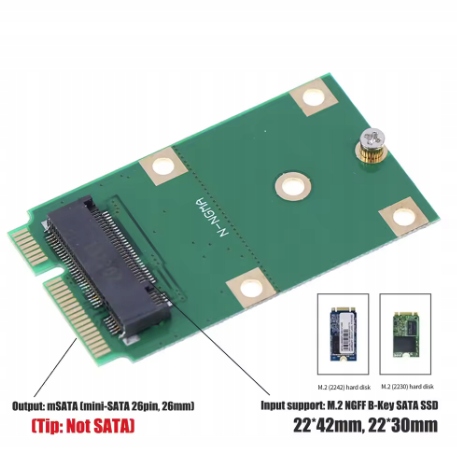 M.2 NGFF b-key SATA SSD do adaptera mSATA M2 do mini-przetwornik