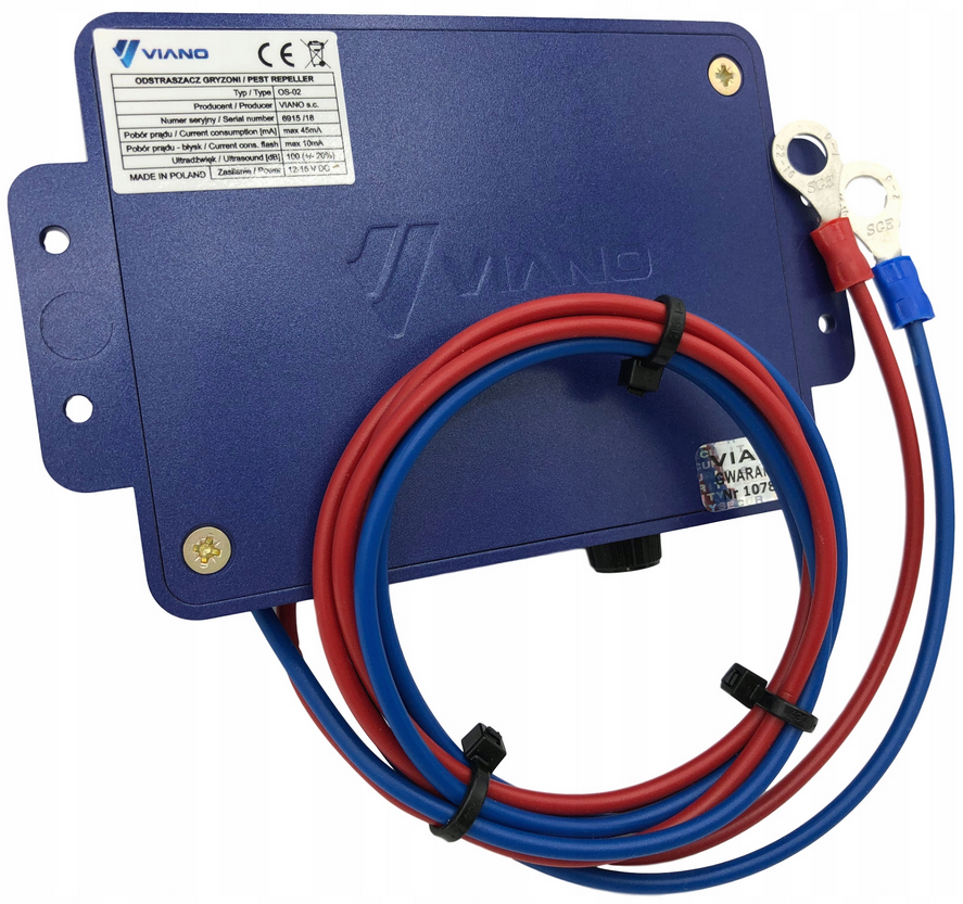 SAMOCHODOWY ODSTRASZACZ GRYZONI KUN SZCZURÓW MYSZY Producent Viano