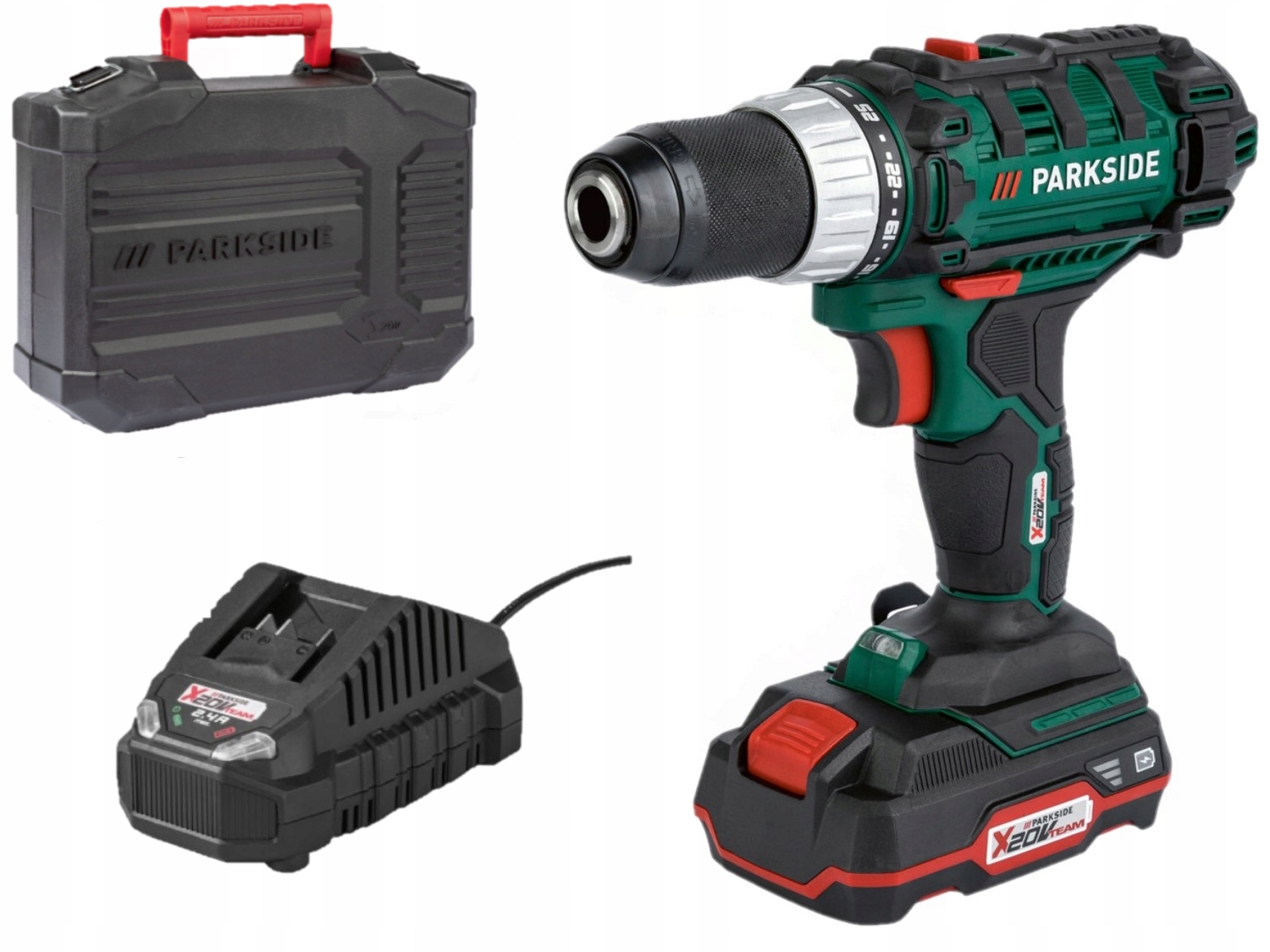 Aku Vrtačka Parkside Pabs 20-Li 20V Aku nabíječka Šroubovák