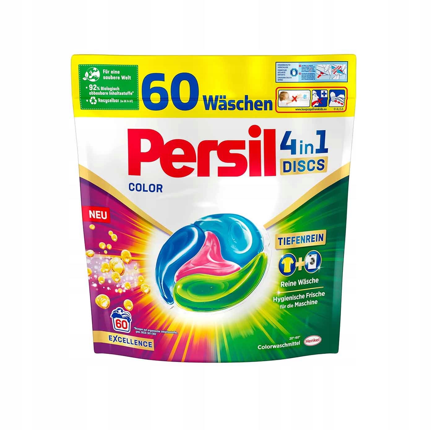 Levně Persil Color kapsle na praní 4 v 1Discs 60 ks Dovoz Německo