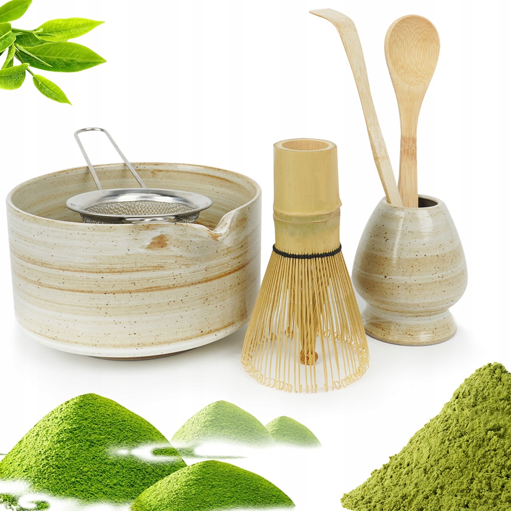 Levně Kompletní 6-dílná keramická sada Matcha, ideální jako Dárek