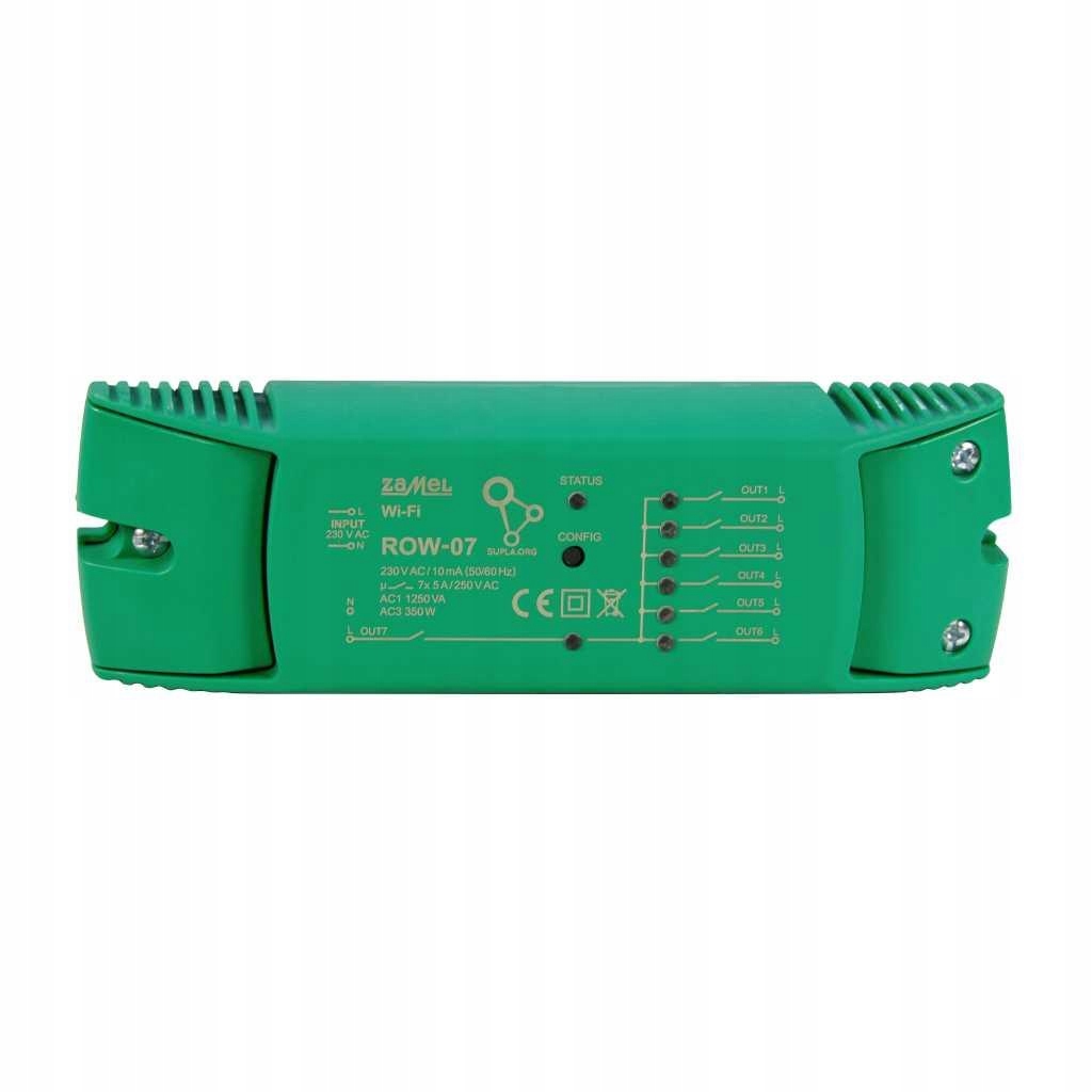 Wi-fi Ovládač Natynkový 7-KANÁLOVÝ Typ: ROW-07 Supla Zamel 7 x On/off
