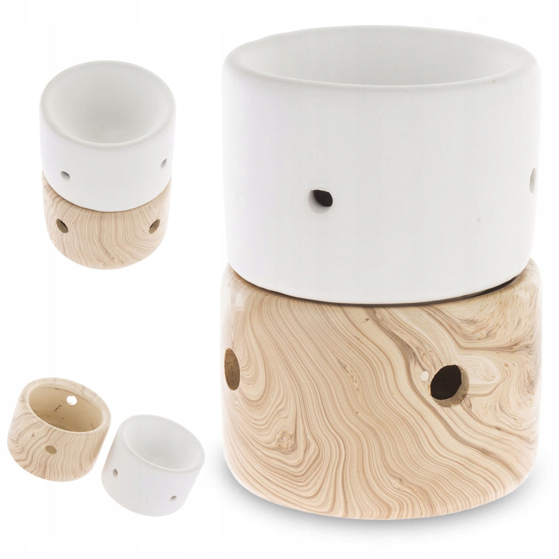 

Biały Kominek Zapachowy Ceramiczny Duży Ozdobny 11