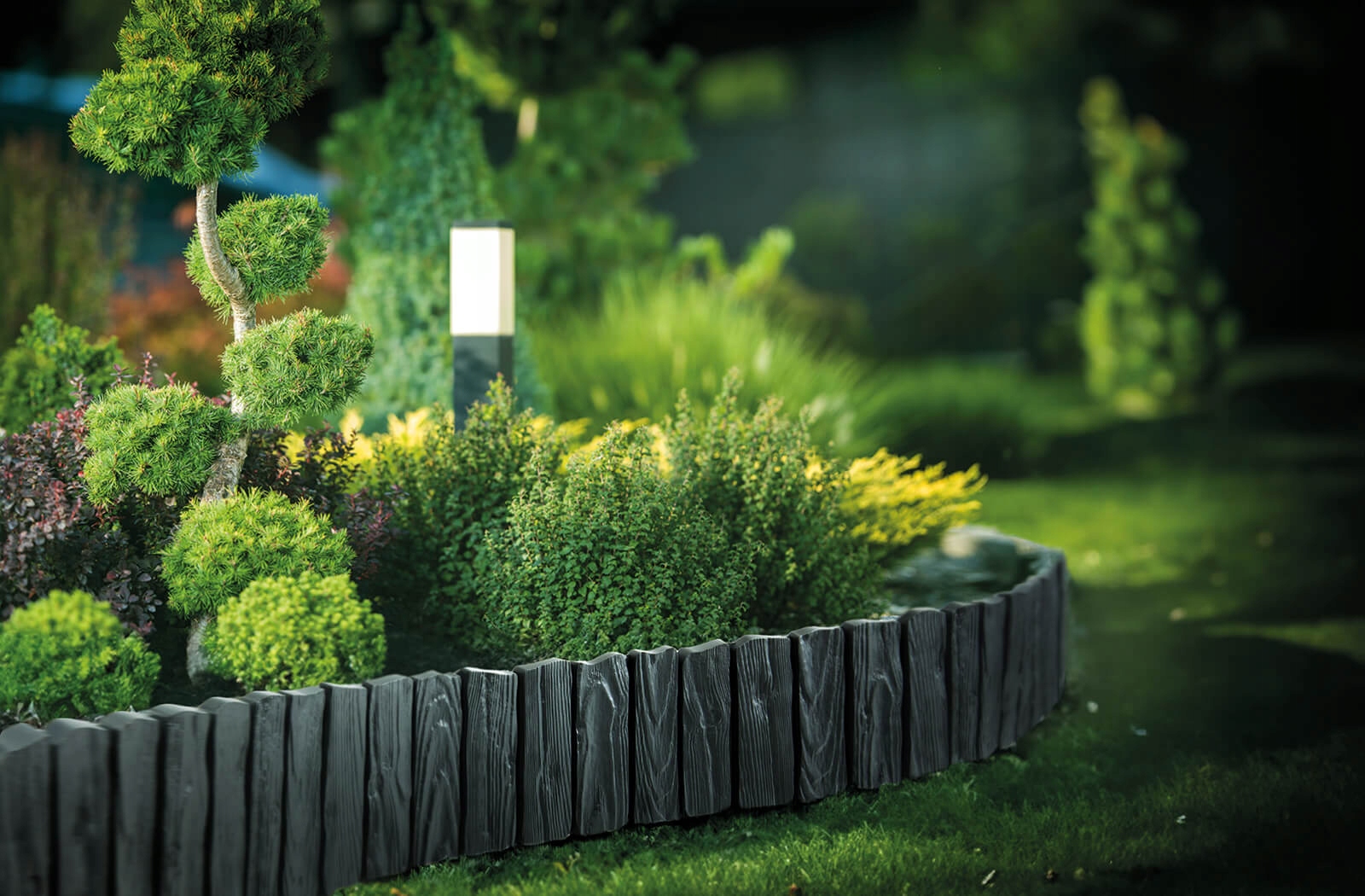 PALISADA OGRODOWA obrzeże trawnikowe płotek WOOD 0,58 mb ciemny brąz Producent GardenPlast