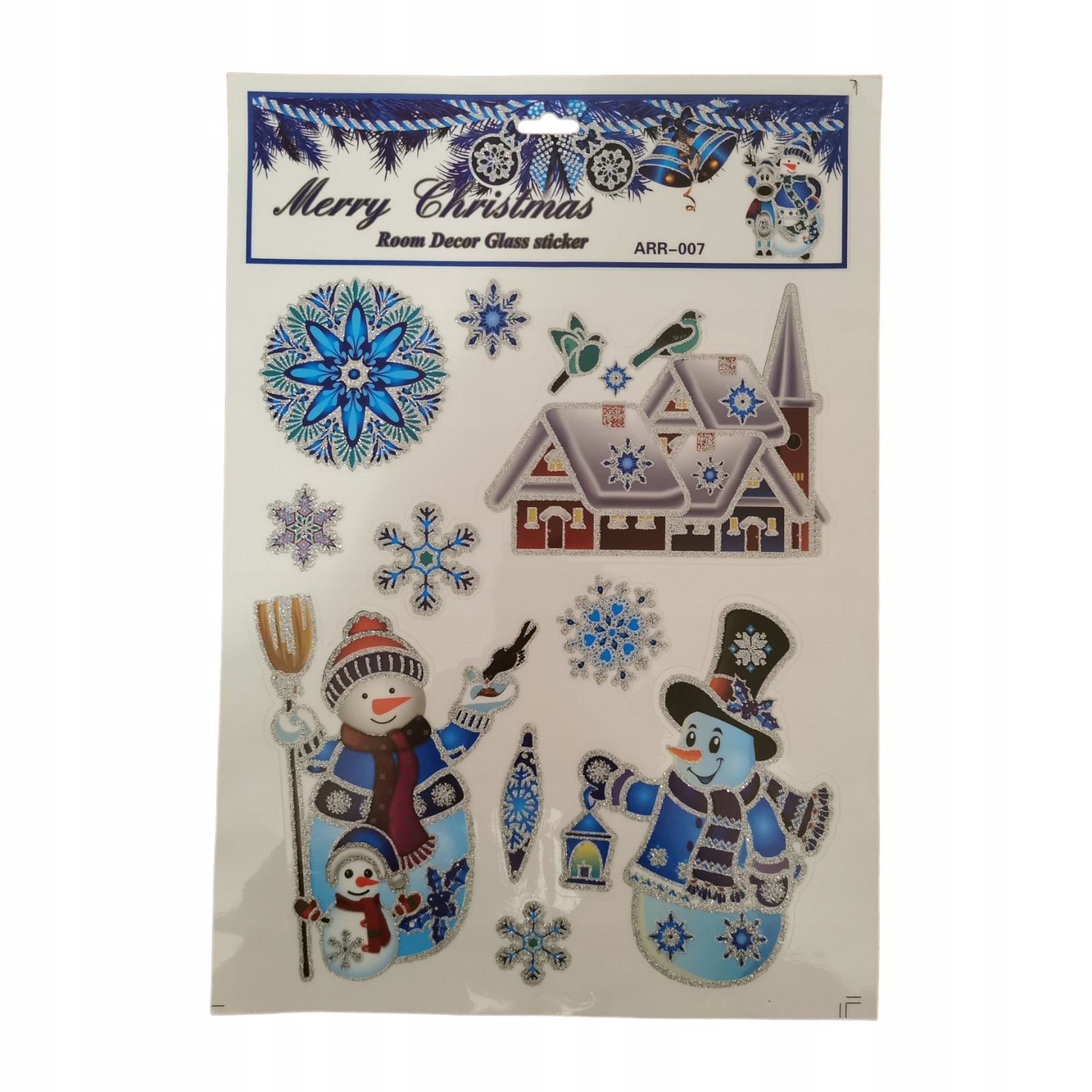 NAKLEJKI ŚWIĄTECZNE NA OKNO ŚNIEŻYNKI MIKOŁAJ mróz ELEKTROSTATYCZNE Marka Druk-Pak