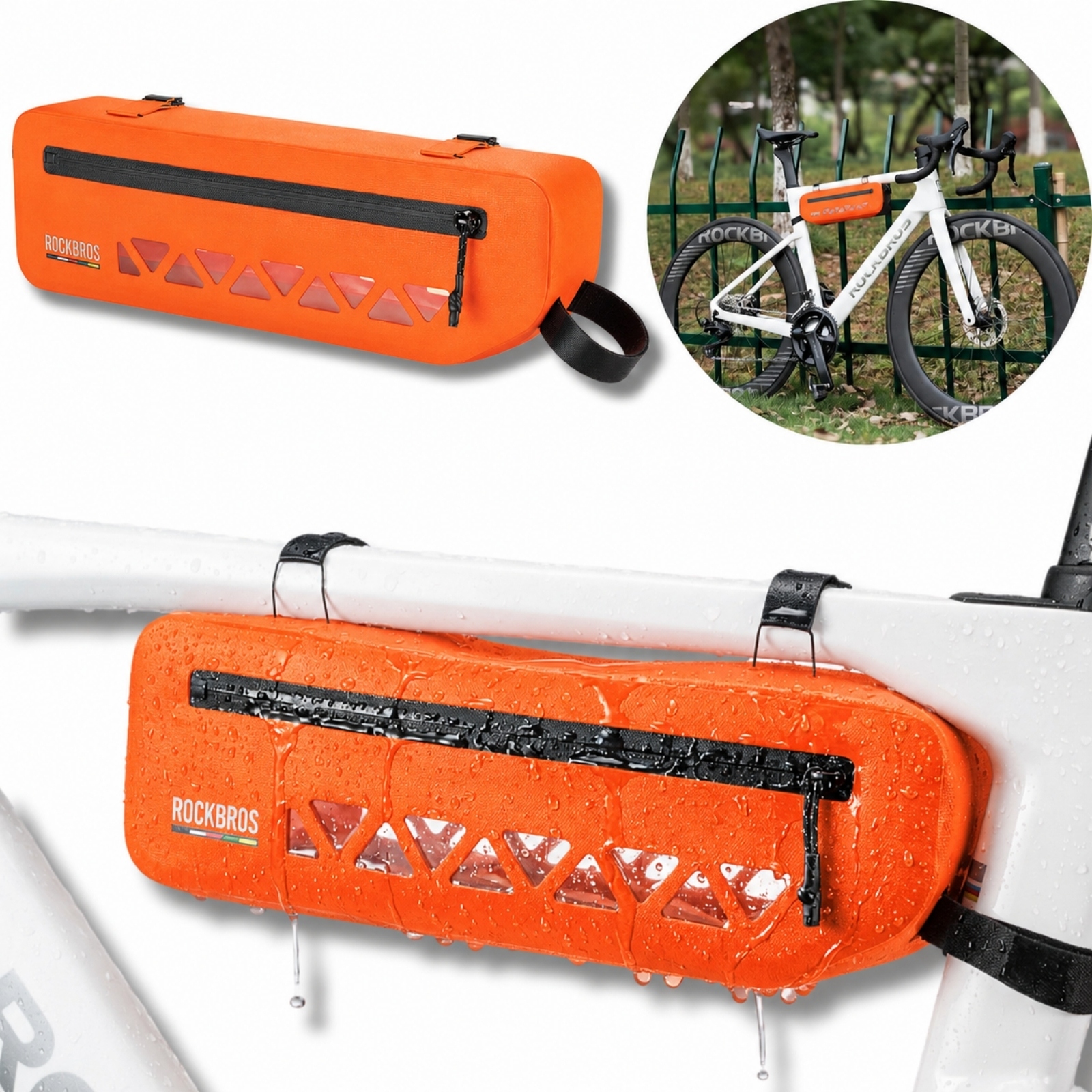 Taška Pod Rám Cyklistická Brašna Na Telefon 1,7L Voděodolná Velká Rockbros