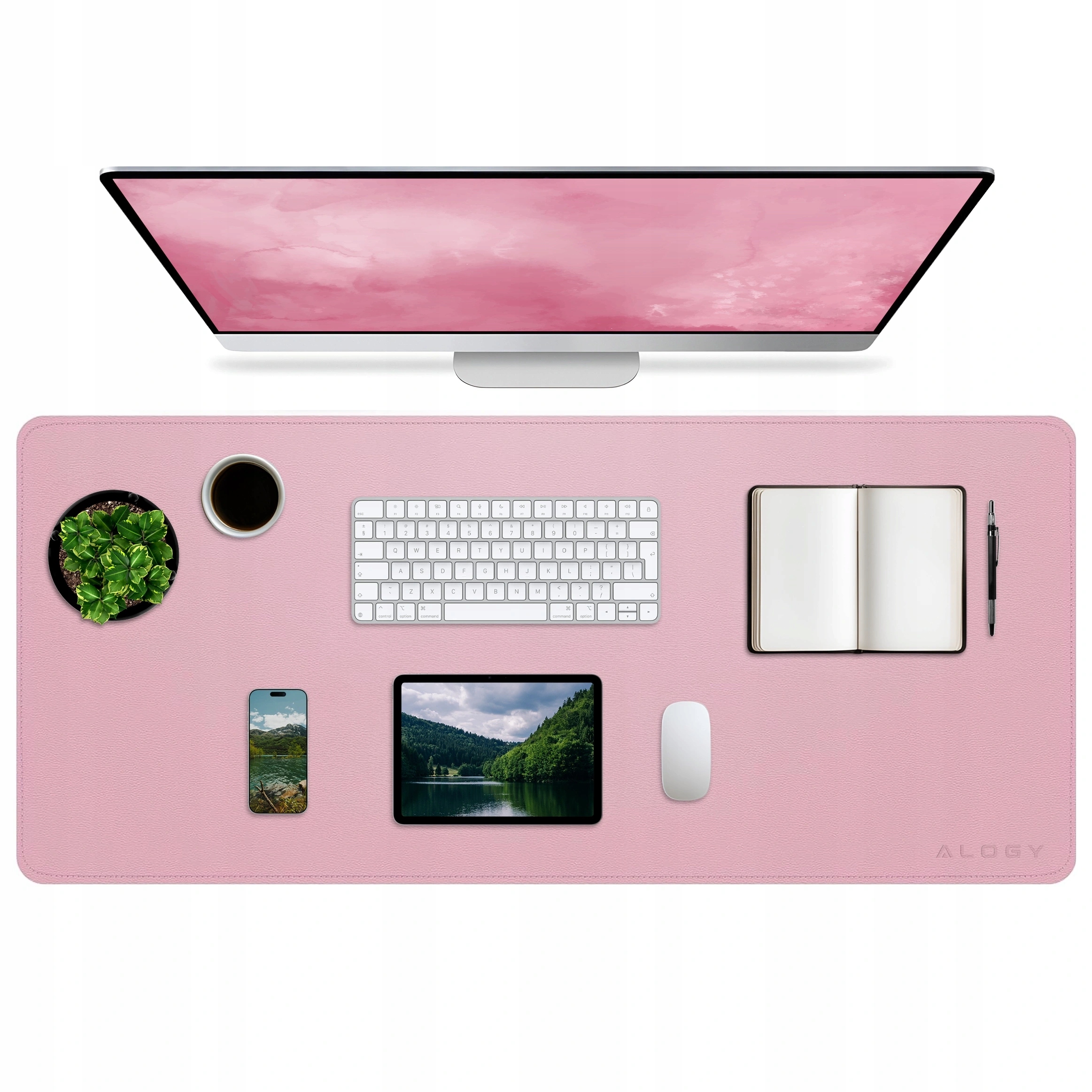 Podkładka Na Biurko Pod Myszkę Klawiaturę Laptop Mata 80X40 XXL Ekoskóra