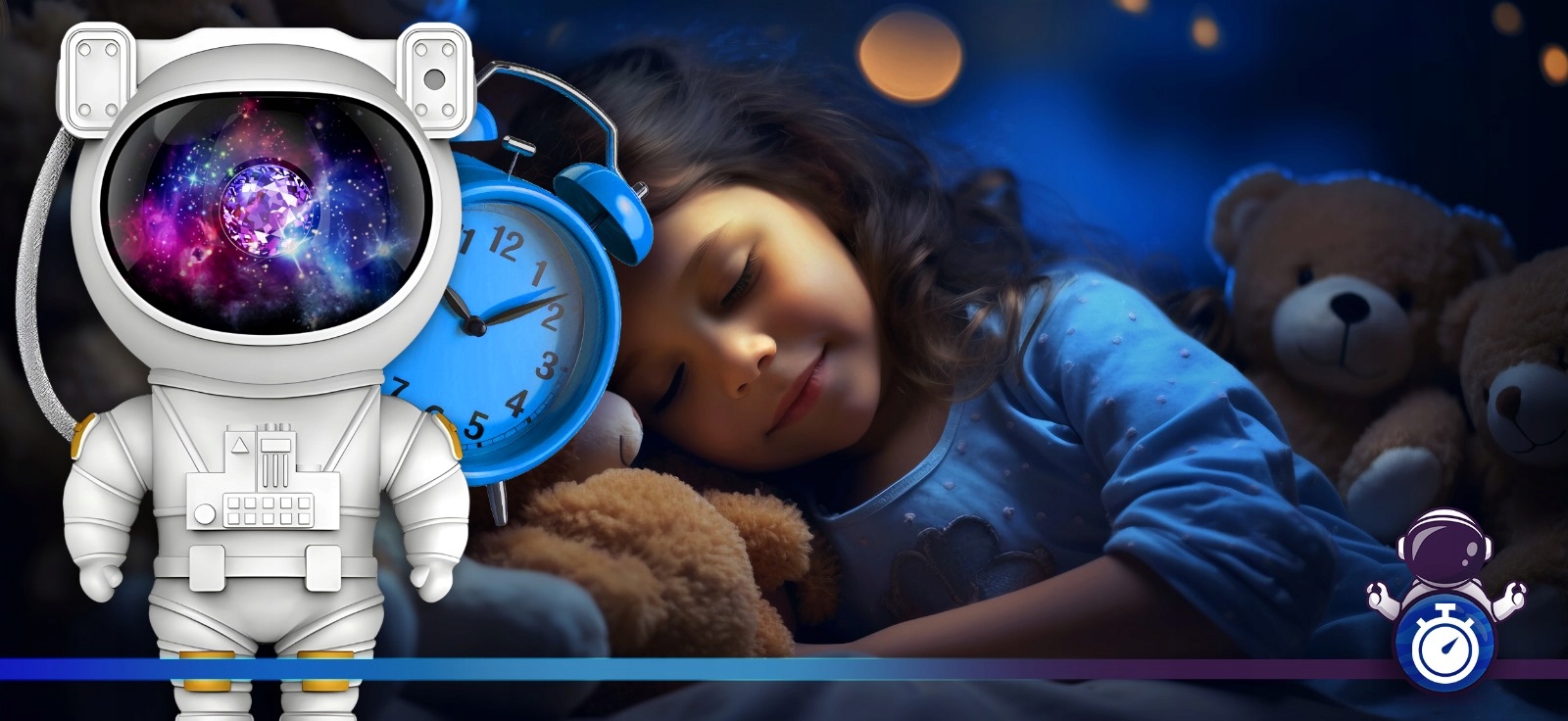 PROJEKTOR GWIAZD ASTRONAUTA LAMPKA NOCNA RZUTNIK DLA DZIECI 3 GEN. 2024R. Rodzaj gwintu zintegrowane źródło LED