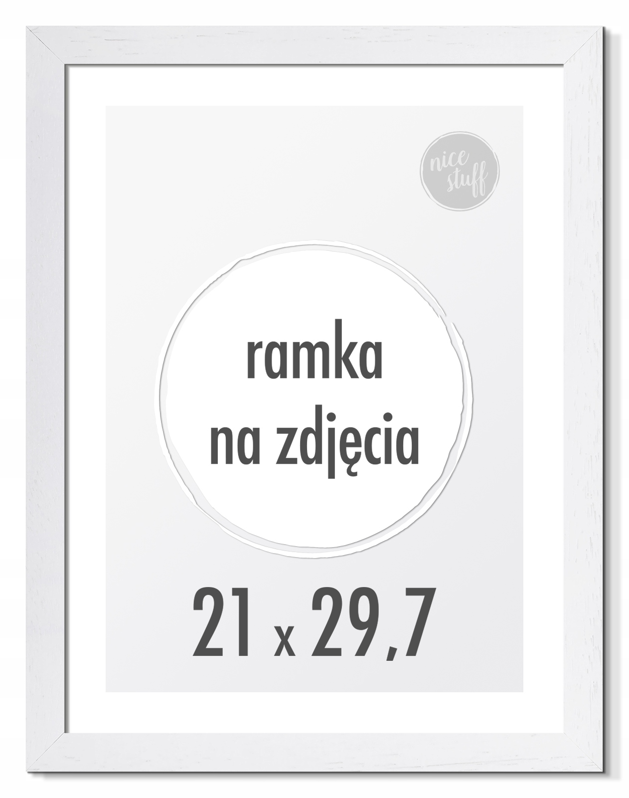 

Ramka Na Zdjęcia 21x29,7 A4 ramki biała drewniana