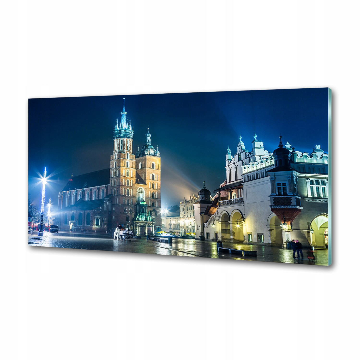 Panel dekor sklo Krakov v noci 120x60 cm Lepidlo
