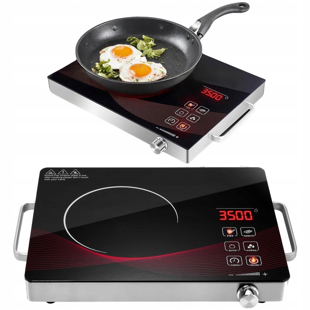 Płyta indukcyjna Kuchenka elektryczna przenośna 3500W 4 funkcje gotowania