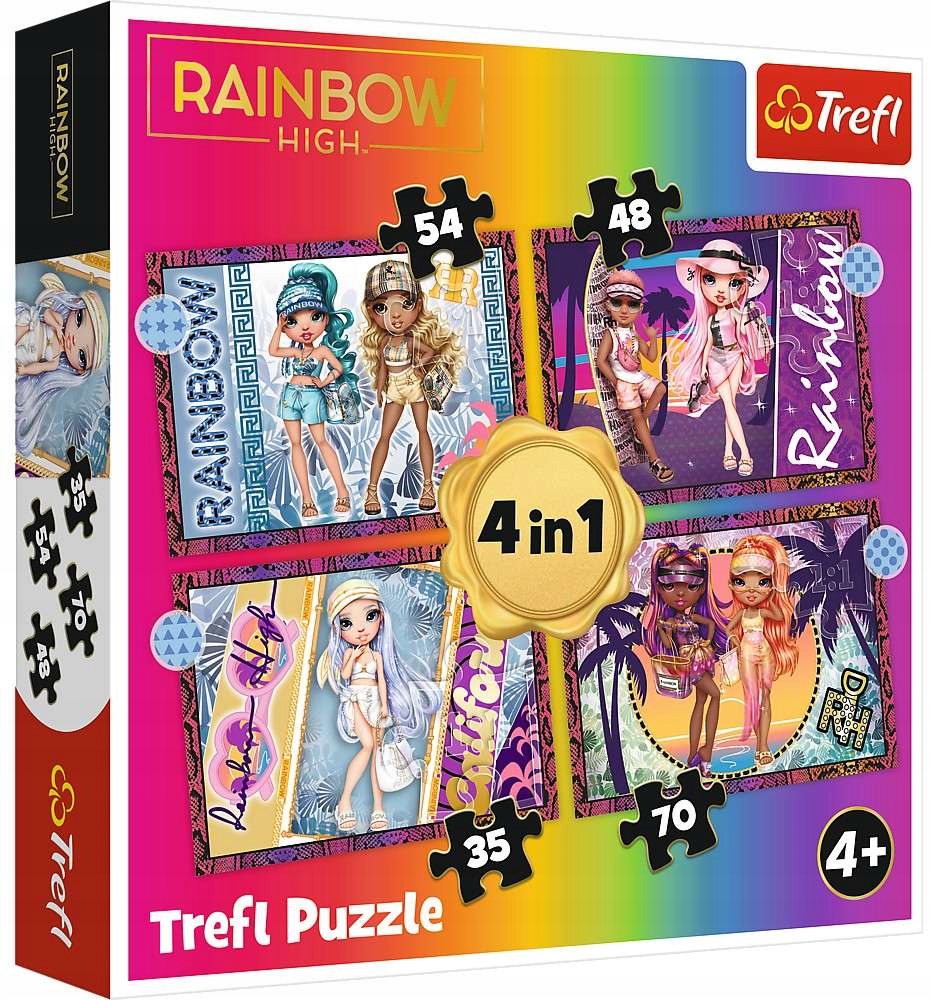 

Puzzle 4W1 Modne Laleczki Rainbow High 207 El