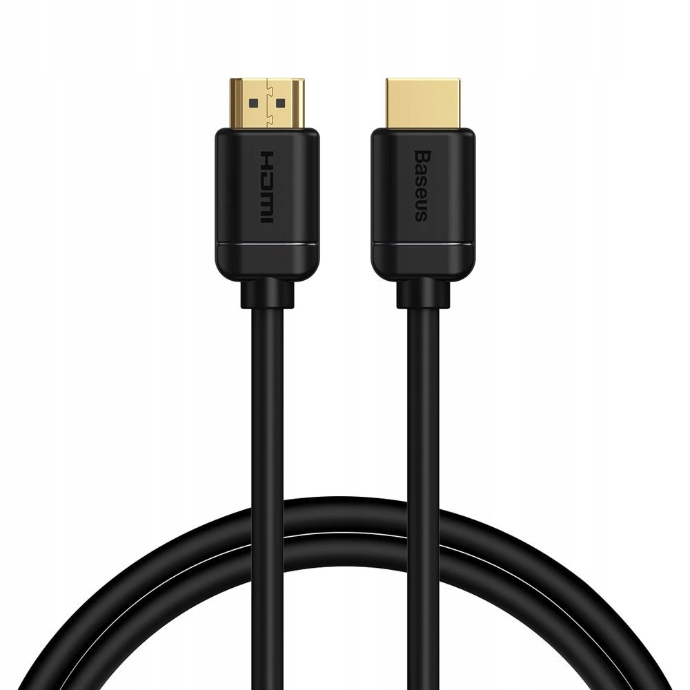 Kabel Baseus 2x HDMI 2.0, 4K, 30 Hz, 3D, HDR, 18 Gb/s, 1 m, czarny