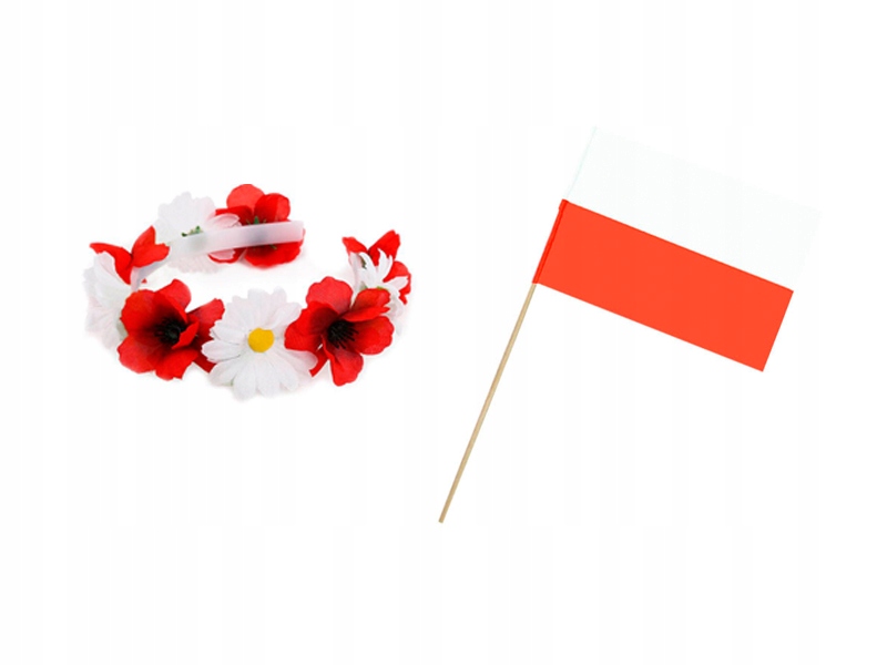 

Zestaw Patriotyczny Wianek Flaga 2el