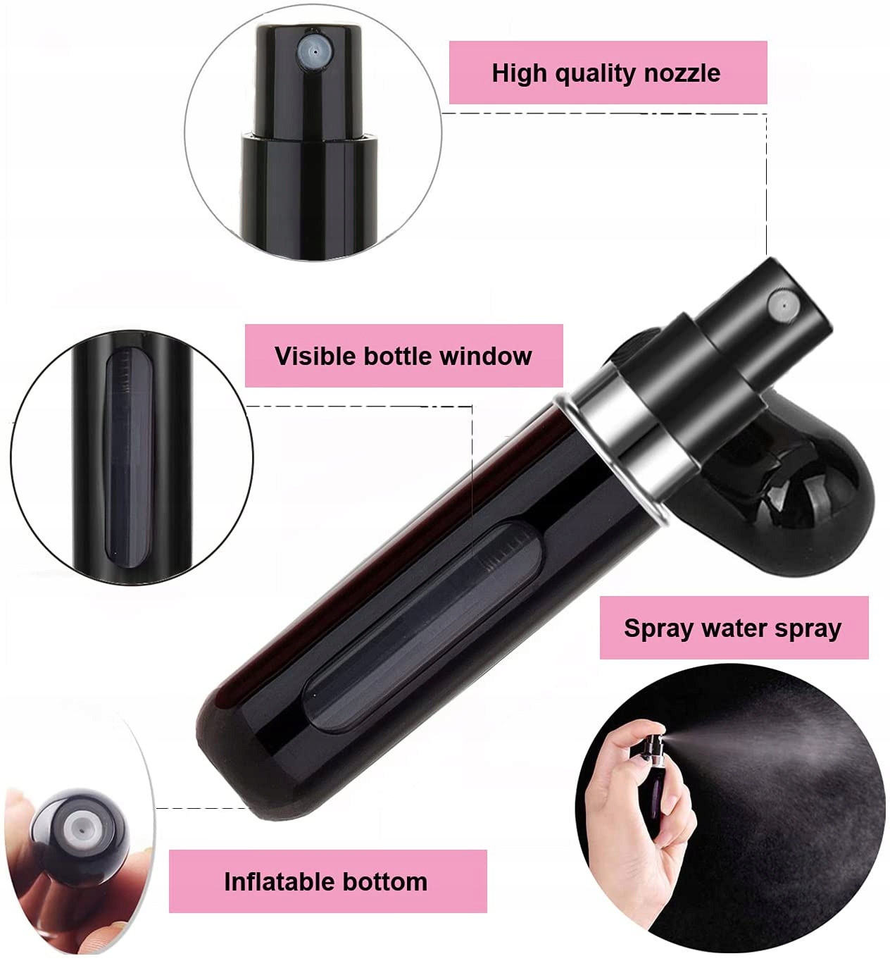 5SZT BUTELKA Z ROZPYLACZEM PERFUM 5 ML PRZENOŚNE EAN (GTIN) 7330392480849