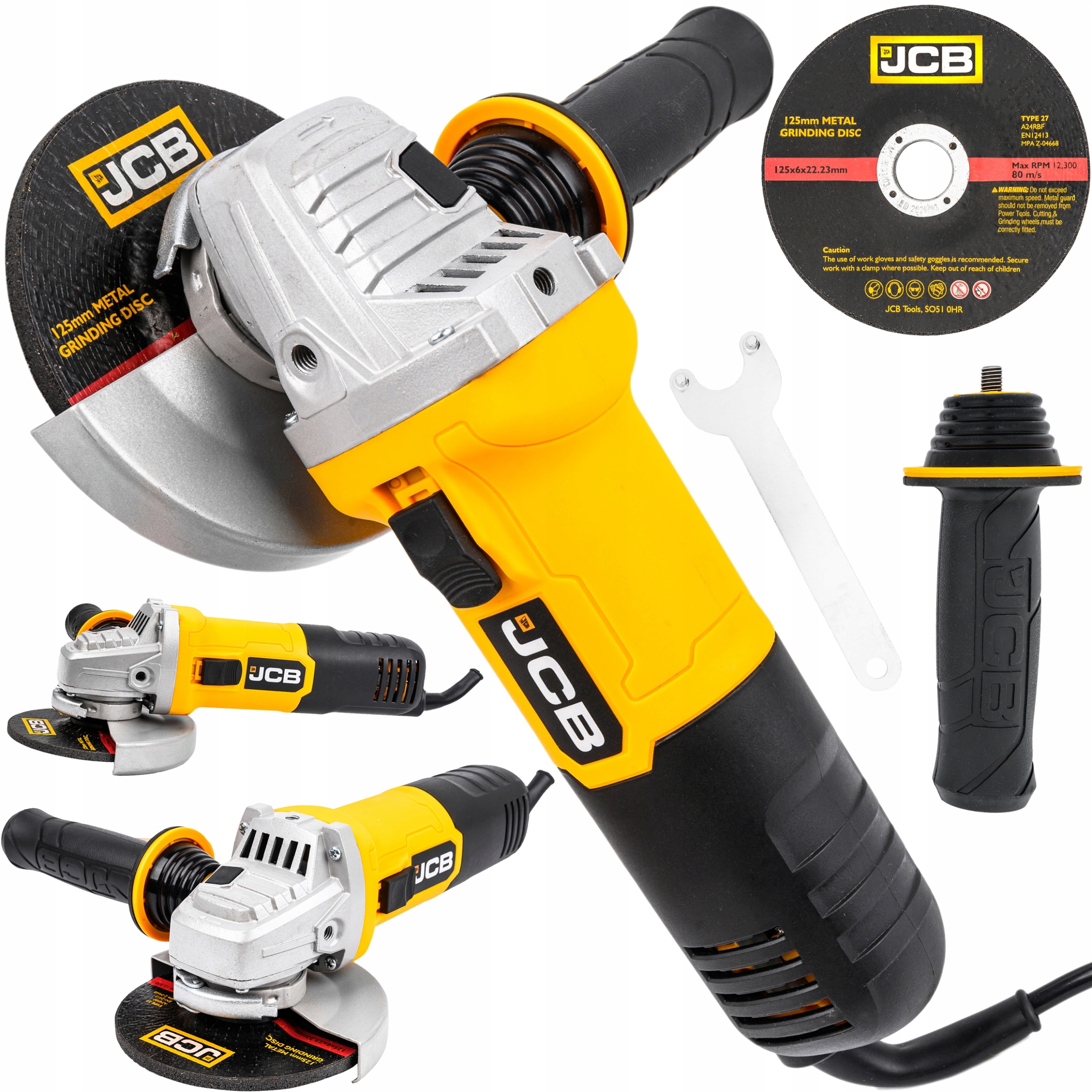 Szlifierka Kątowa Jcb Sieciowa Kątówka M14 Tarcza Do Metalu 125mm 900W