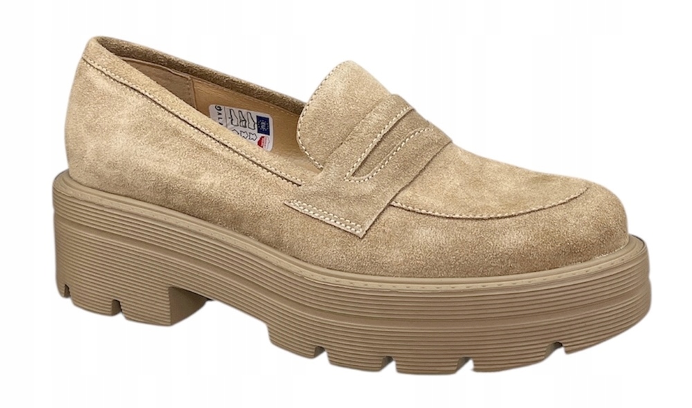 Dámské polobotky Galant 959 VEL.38 Kůže Béžová Semiš