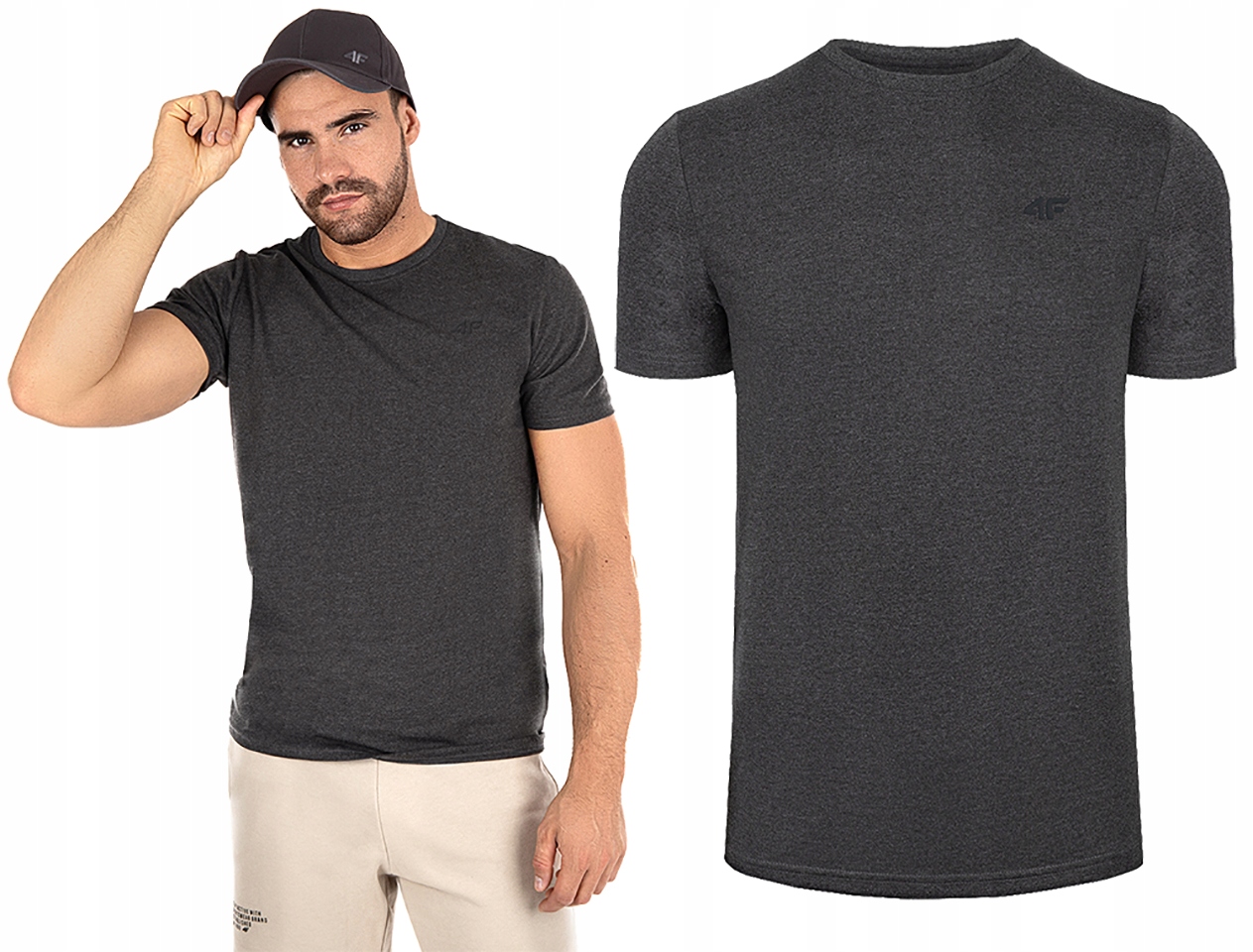 

4F T-shirt Koszulka Męska Sportowa Basic