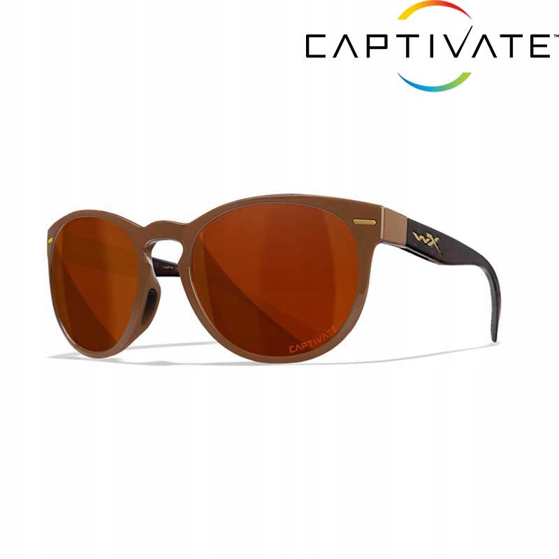 Okulary wędkarskie Wiley X Covert Captivate Copper Gloss Coffee/Crystal