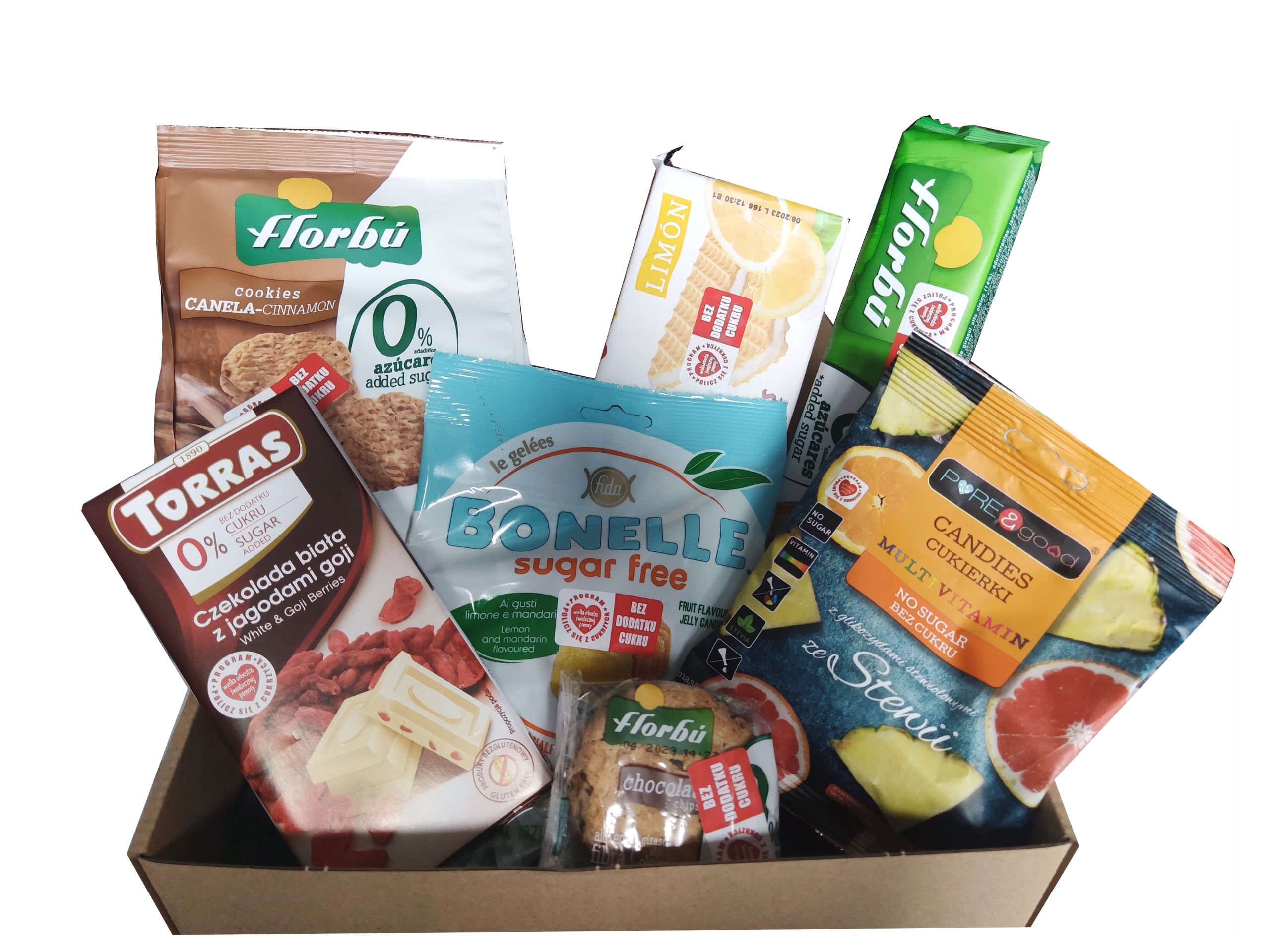 Levně Sada sladkostí Bez Přidaného Cukru zdravý dárek Pro Diabetika fit