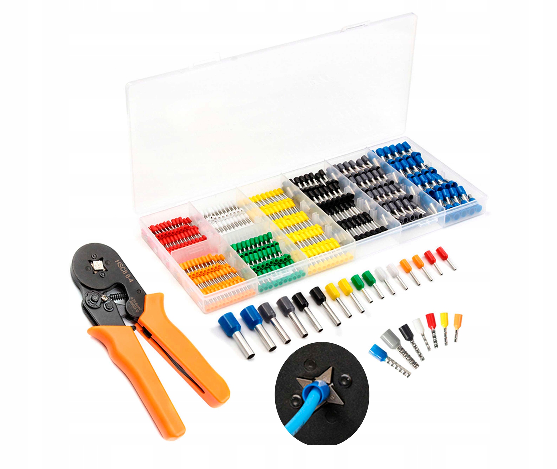 

Zestaw zaciskarka z zakończeniami kabla izolowanym