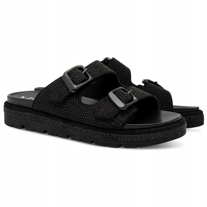 Nazouváky pantofle Marco Tozzi 2-27406-44 001 Black černé VEL.38