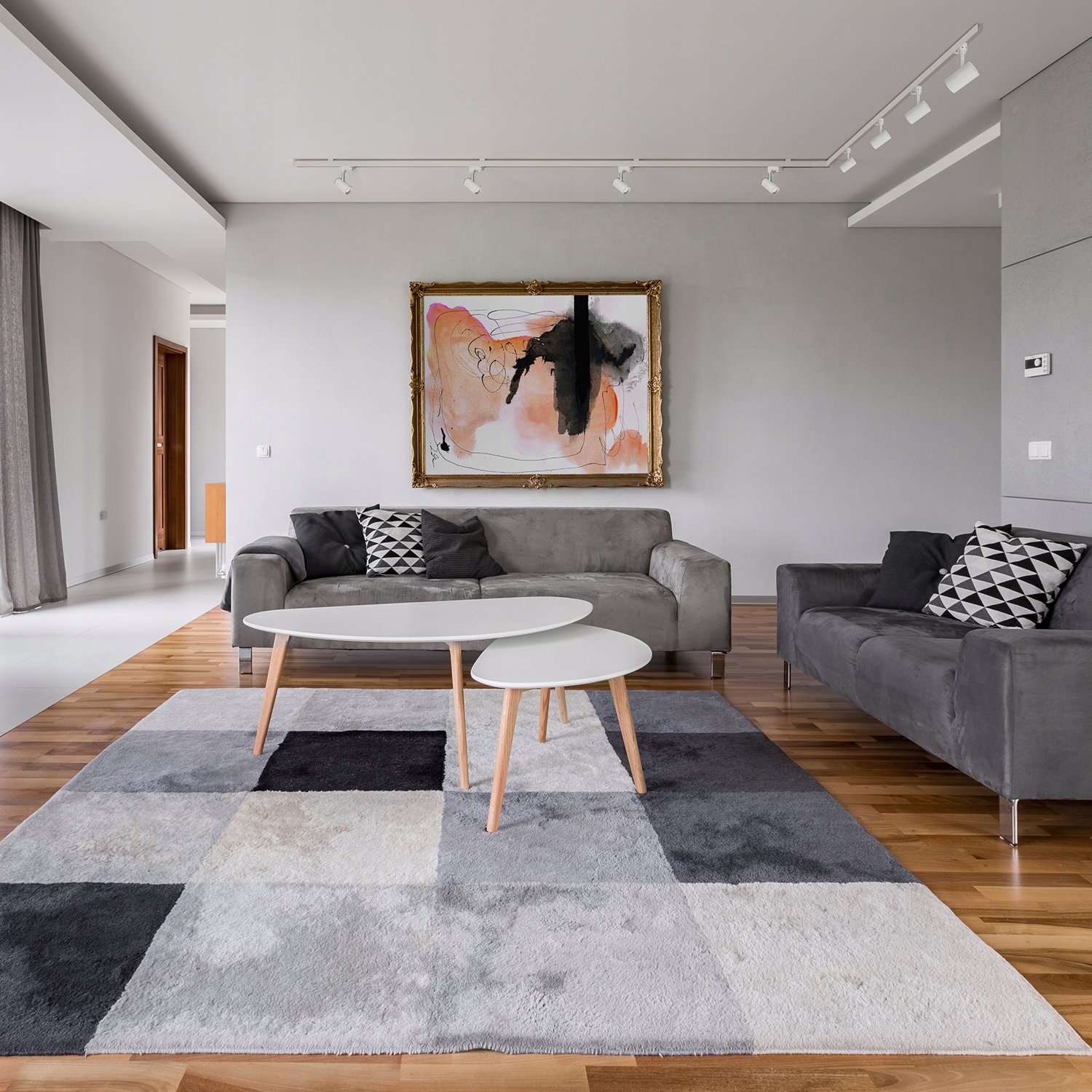 Oświetlenie szynowe 3 fazowe 2m+2m, L prawy, 8x Oprawa na GU10 Biały Zawiera baterie nie