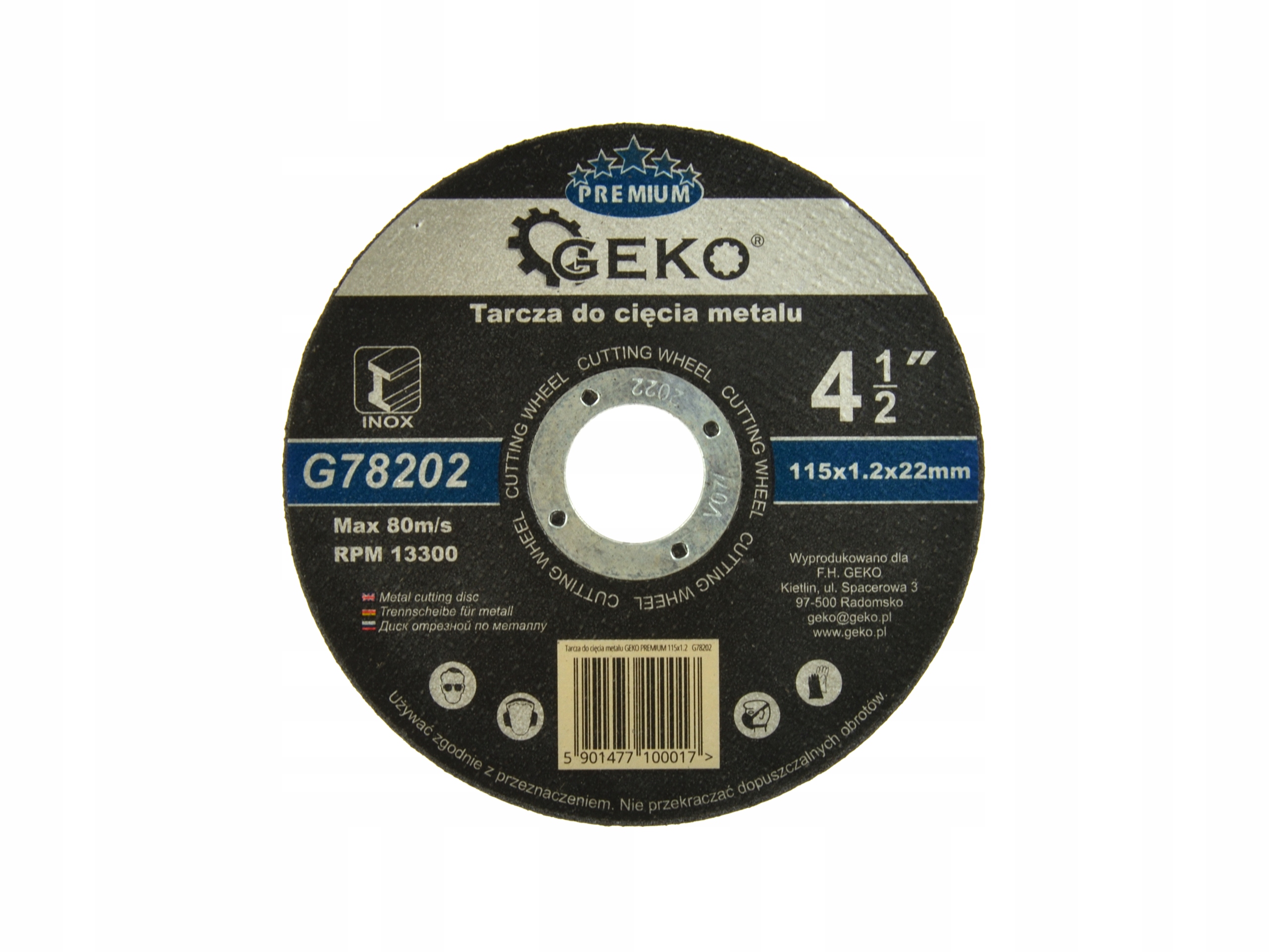 

Tarcza Tarcze Cięcia Stali Metalu 115x1,2 mm Inox