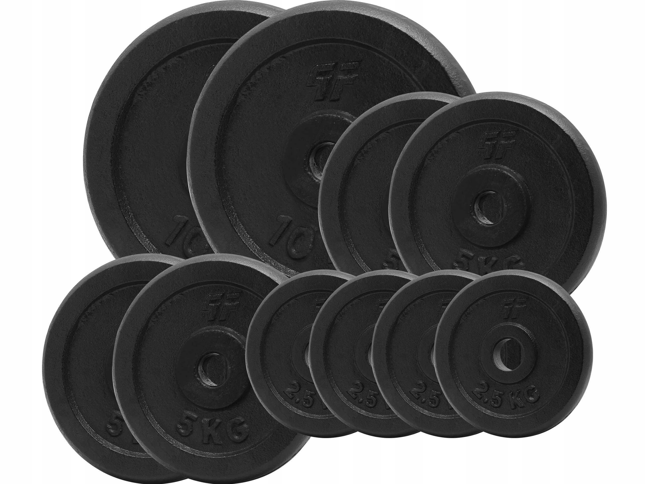 

Zestaw 50kg obciążenie żeliwne pełne 29mm
