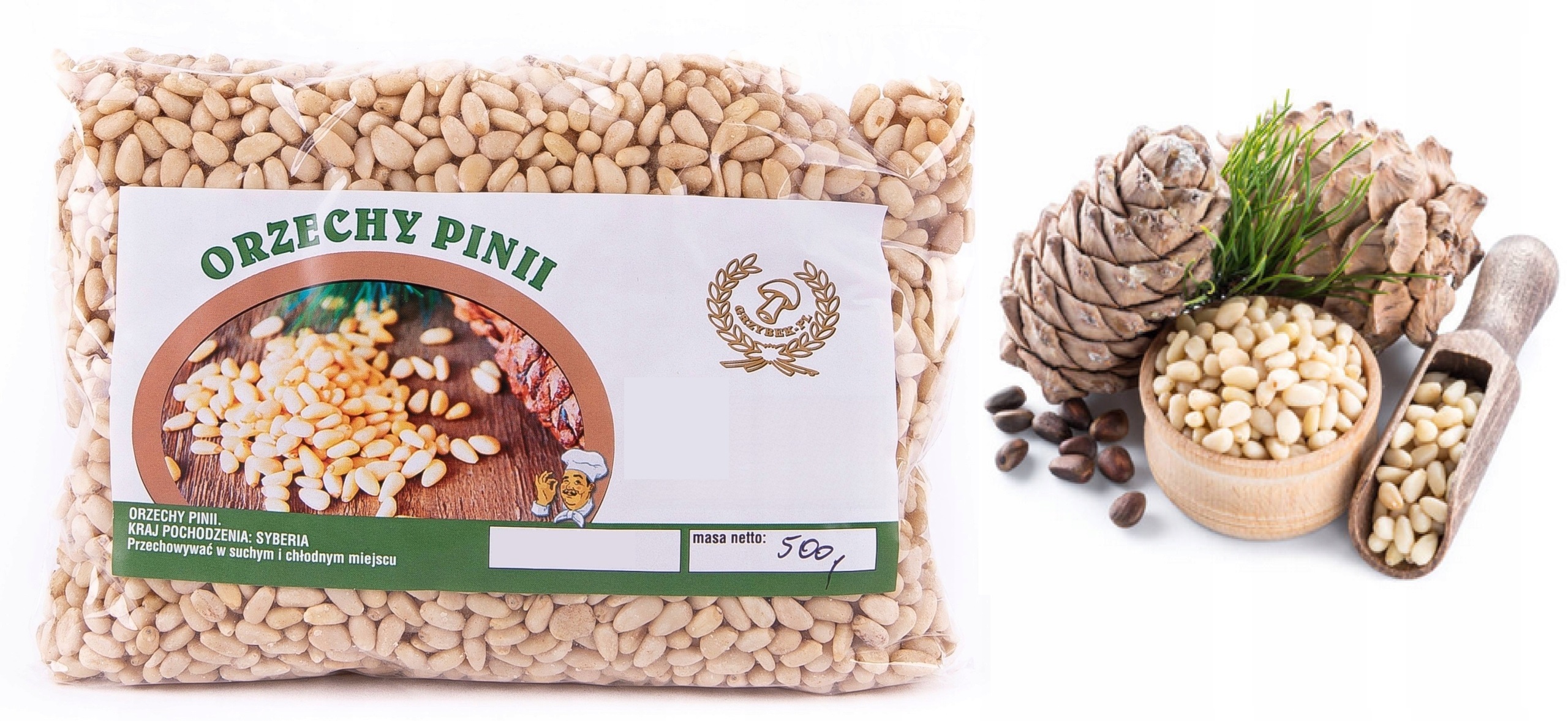 Levně Přírodní Piniové Ořechy 500 g ze Sibiře – vysoká kvalita