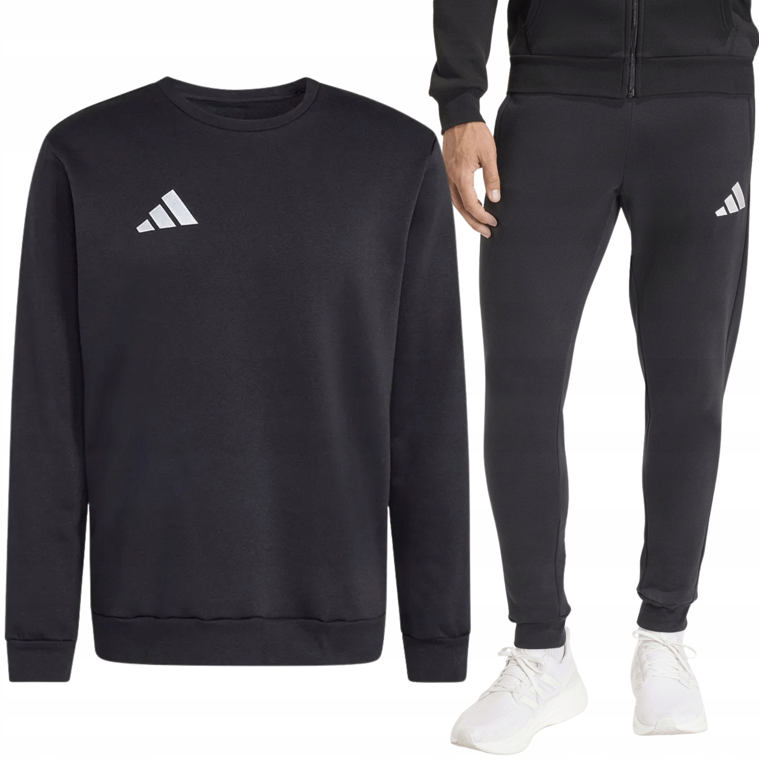 Dres Komplet Męski adidas Entrada 26 Bluza Spodnie Czarny M Nowa Kolekcja