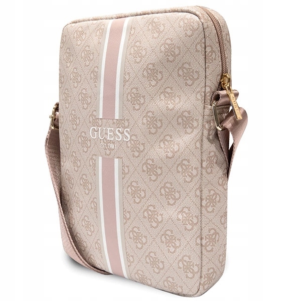 Taška Guess 4G Stripes Tablet Bag ze syntetické kůže do 10"