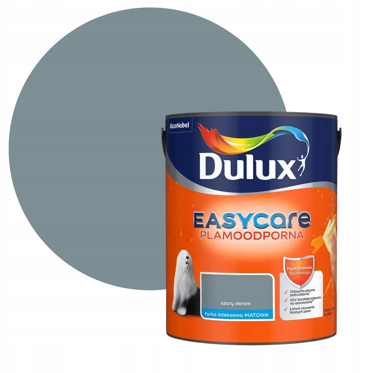 Dulux Easycare Barva Odolná Proti Skvrnám Šedá Denim 5L