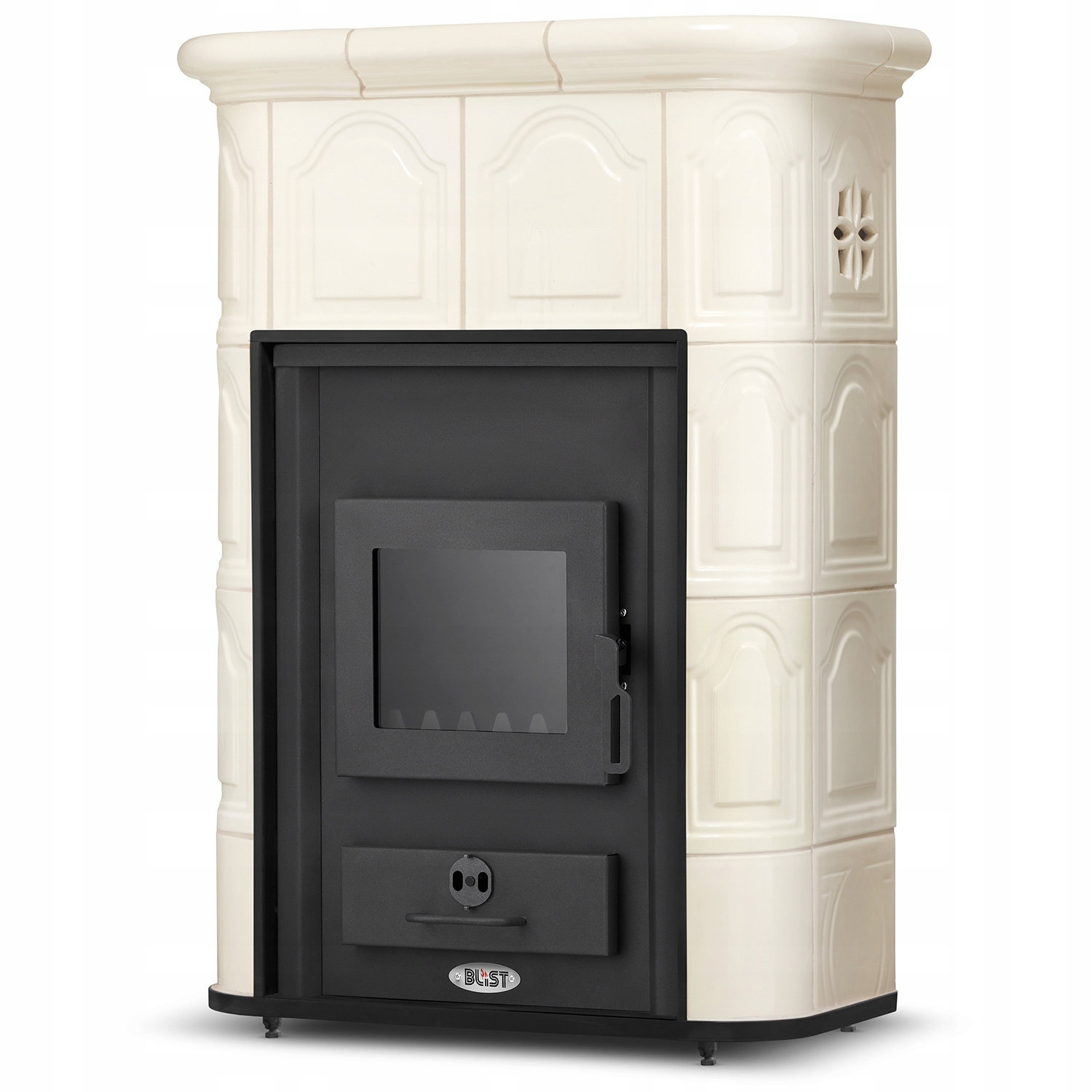 Kamna keramický kachlový Peruggia Cream s vodním pláštěm