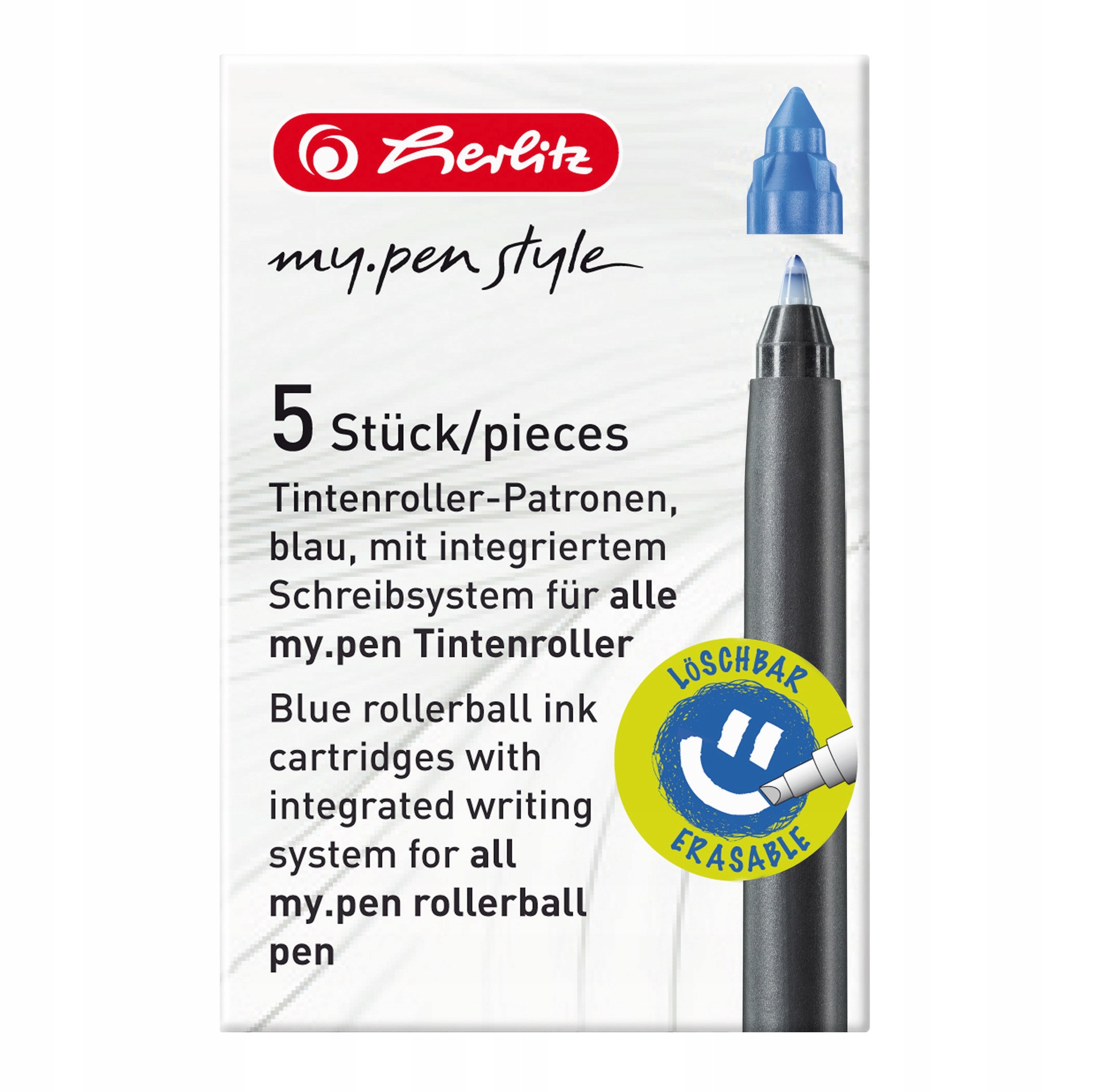

Naboje do pióra kulkowego my.pen, 5szt, Herlitz