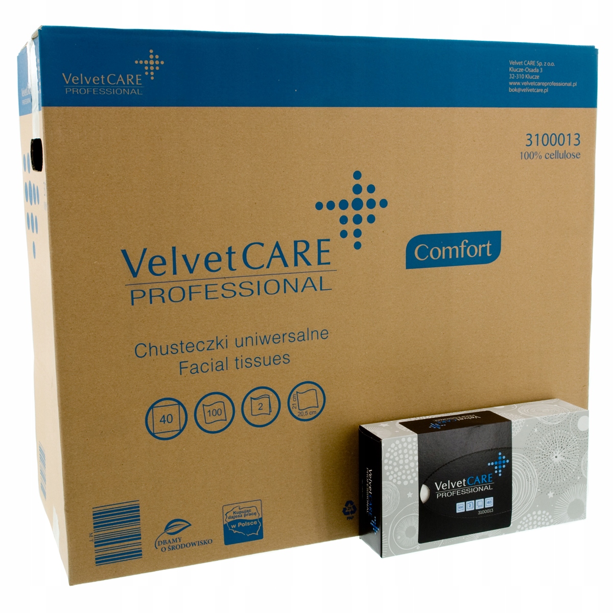 

Chusteczki Higieniczne Velvet Care Box 40 x 100szt