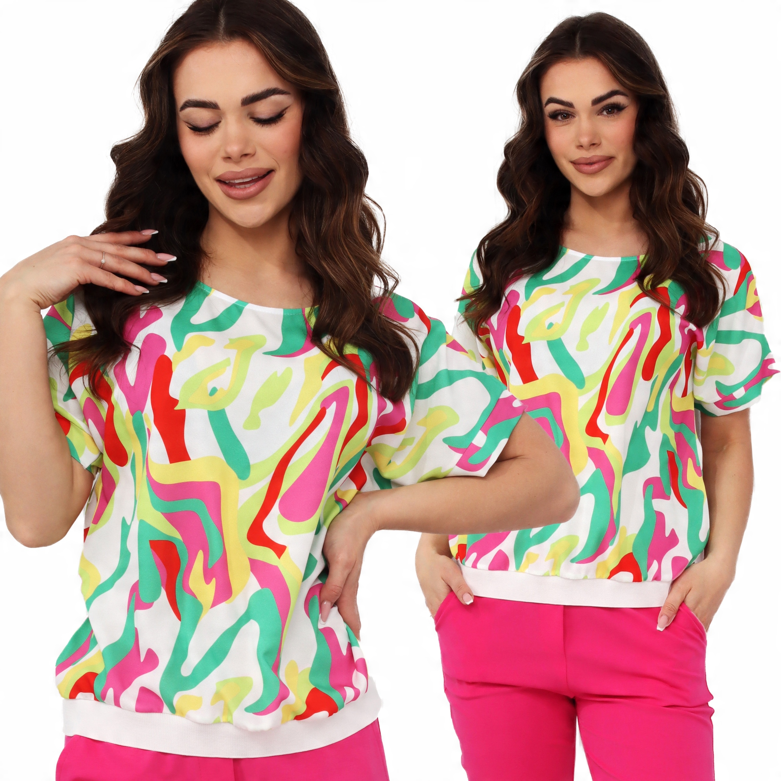 

Bluzka Damska Koszulka T-shirt Top 40/42 L/XL Czer